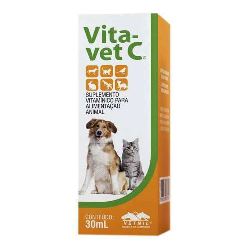 Vita Vet C Suplemento Vitamínico Vetnil Gotas 30ml