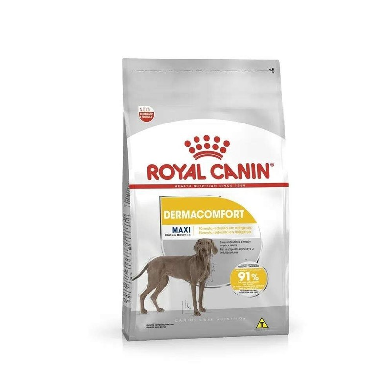 Ração Royal Canin Maxi Dermacomfort Cães Adultos e Idosos de Raças Grandes 10,1kg