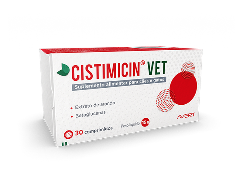 Cistimicin Vet Suplemento Alimentar  Cães e Gatos Avert 30 Comprimidos