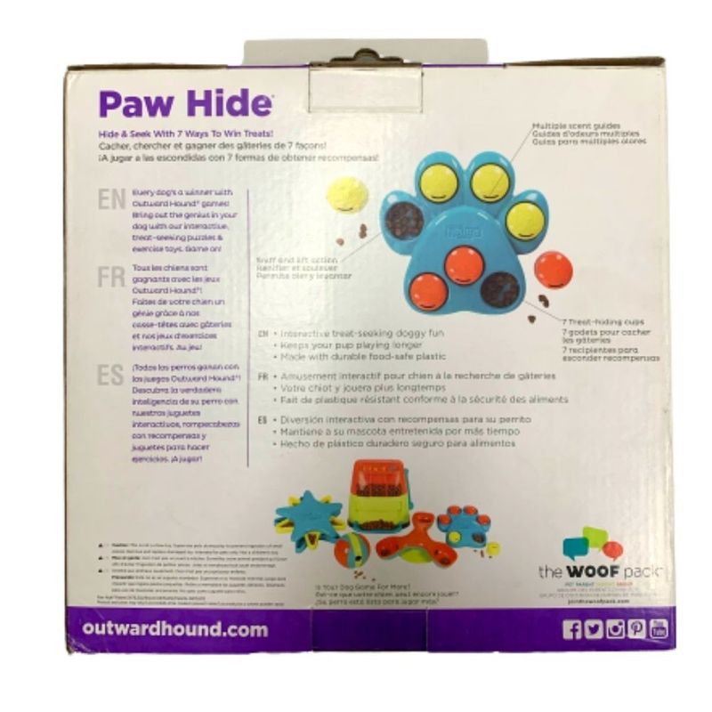 Brinquedo Interativo Cães Outward Hound Kyjen Paw Hide Treat Toy Dog Toys Scent Puzzle Training Toy - Large