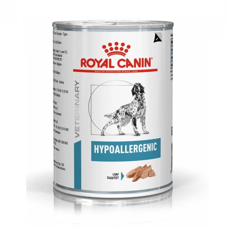 Alimento Úmido Royal Canin Canine Veterinary Diet  Hypoallergenic Cães Lata 400g