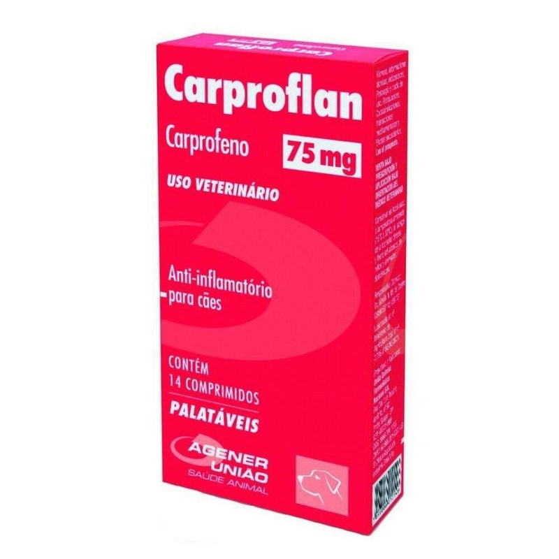 Carproflan Anti-inflamatório  Agener União 75mg 14 Comprimidos