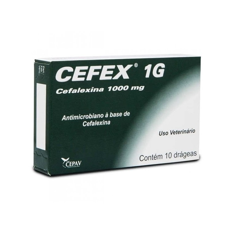 Cefex 1000mg Antimicrobiano Cepav 10 comprimidos