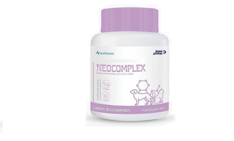 Neocomplex  Suplemento Alimentar para Cães e Gatos 30 Comprimidos Mundo Animal Nutrisana