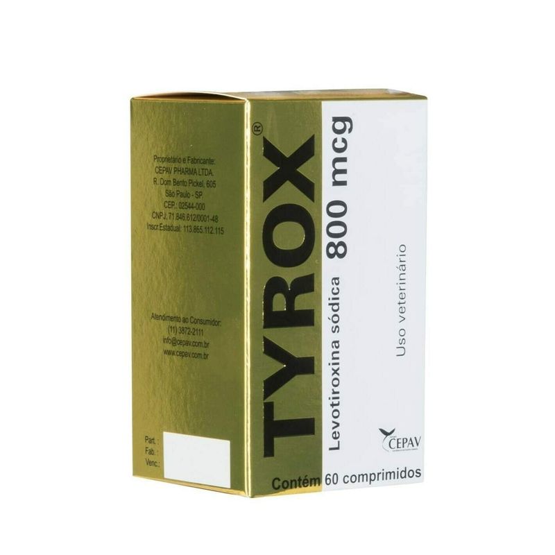 Tyrox 800mg Repositor Hormonal  Cepav 60 comprimidos