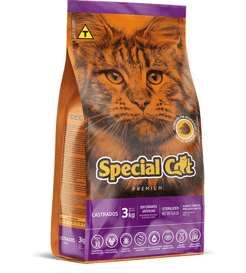 Ração Special Cat Premium Gatos Adultos Castrados 3kg