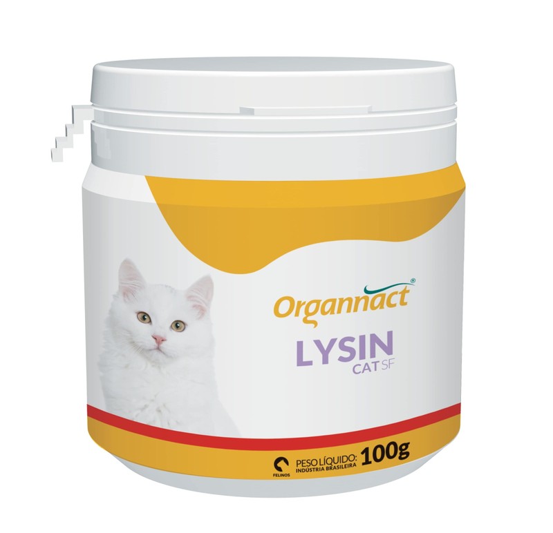 Cat Lysin Suplemento Alimentar 100g Organnact