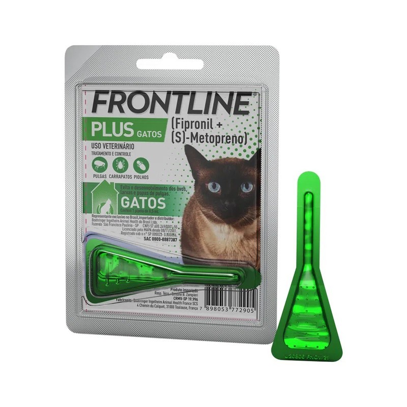 Antipulgas e Carrapatos Frontline Plus Gatos - 0,5ml