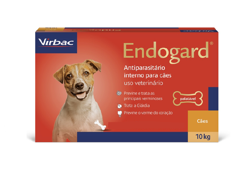 Endogard Vermífugo Cães até 10kg Virbac 6 comprimidos