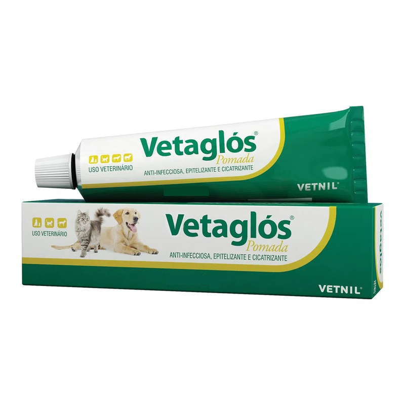 Vetaglós Pomada Cicatrizante Cães e Gatos Vetnil 50g