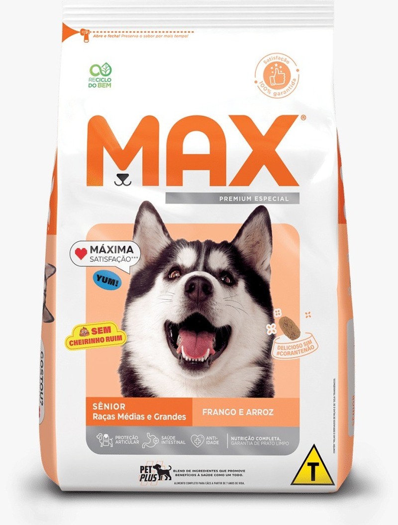 Ração Max Mature 7+ Cães Frango e Arroz 15kg