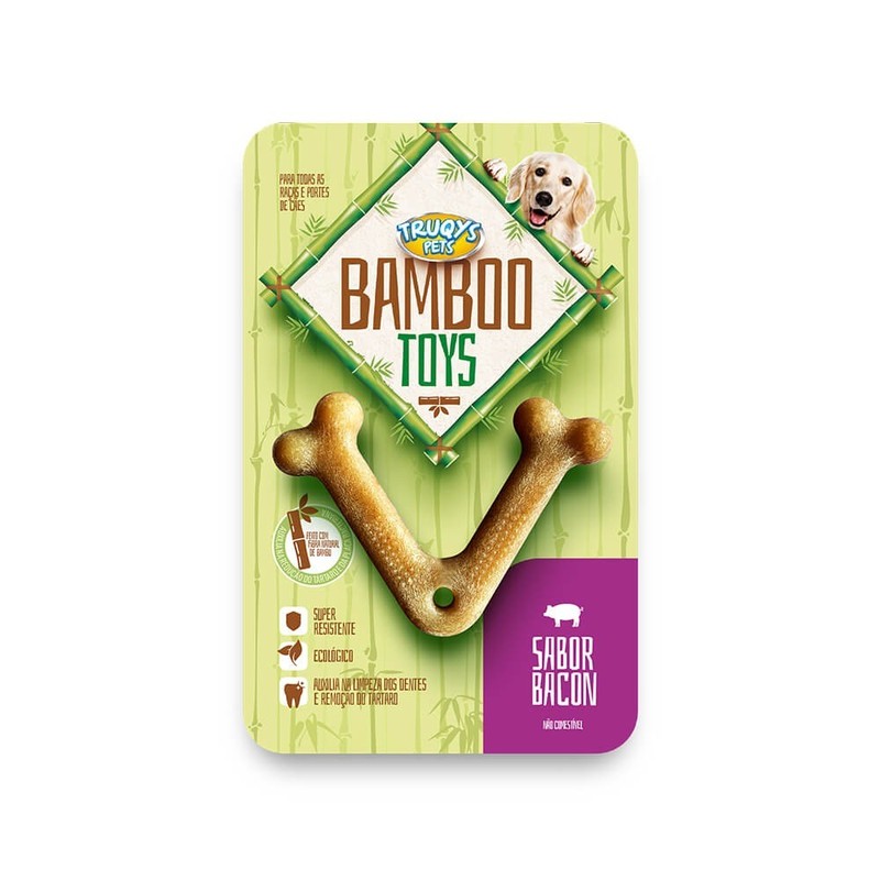 Brinquedo Truqys Osso Bamboo V P para Cães