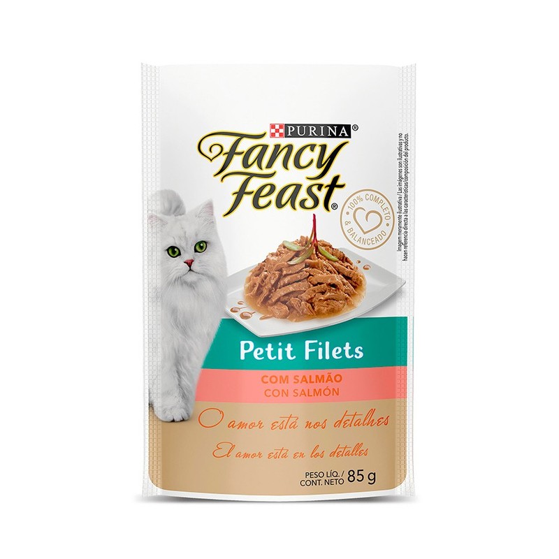 Ração Úmida Fancy Feast Petit Filets para Gatos Sabor Salmão 85g