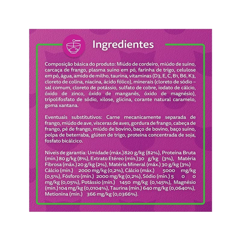Alimento Úmido para Gatos Adultos Whiskas Sachê Cordeiro ao Molho