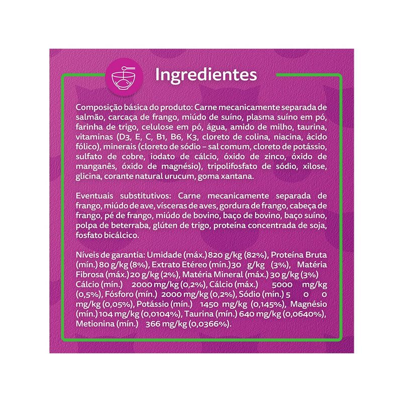 Alimento Úmido para Gatos Adultos Whiskas Sachê Salmão ao Molho