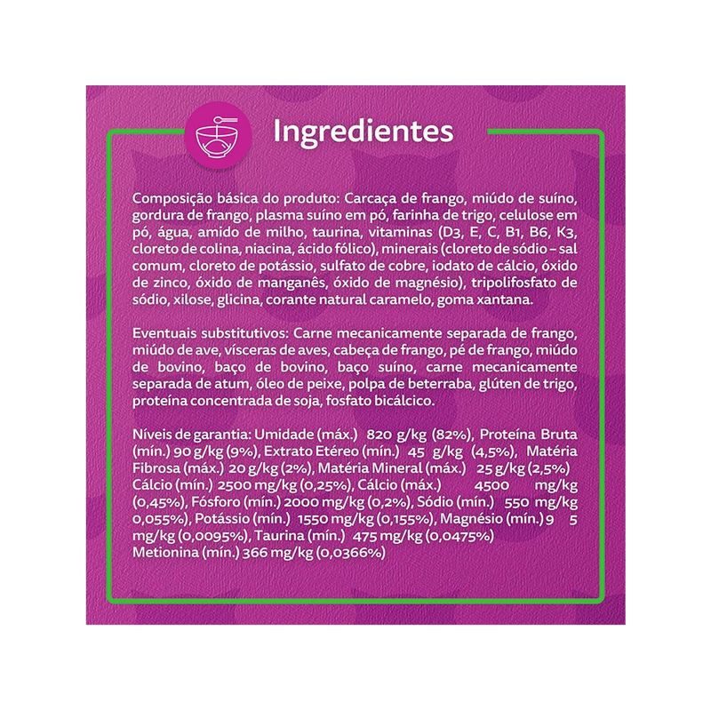 Alimento Úmido para Gatos Filhotes Whiskas Sachê Frango ao Molho 