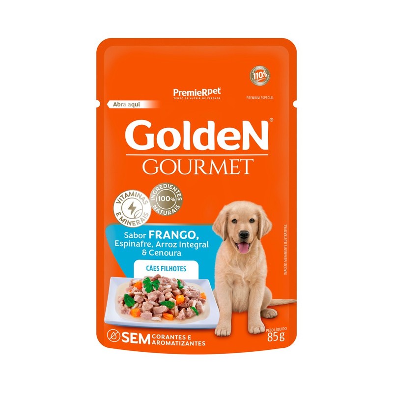 Alimento Úmido  Golden Gourmet Cães Filhotes sabor Frango
