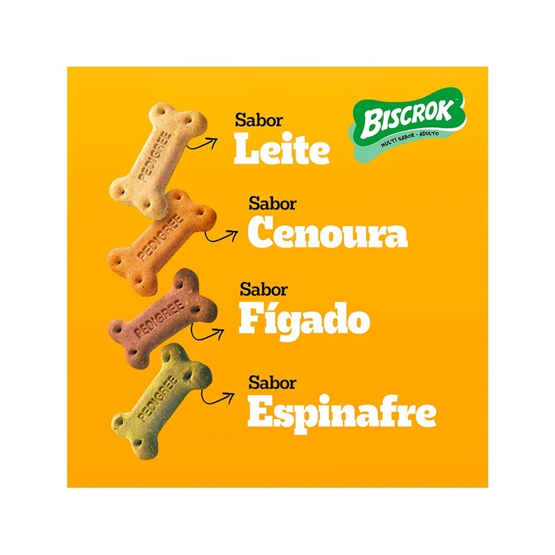 Biscoito Pedigree Biscrok Multi Cães Adultos 