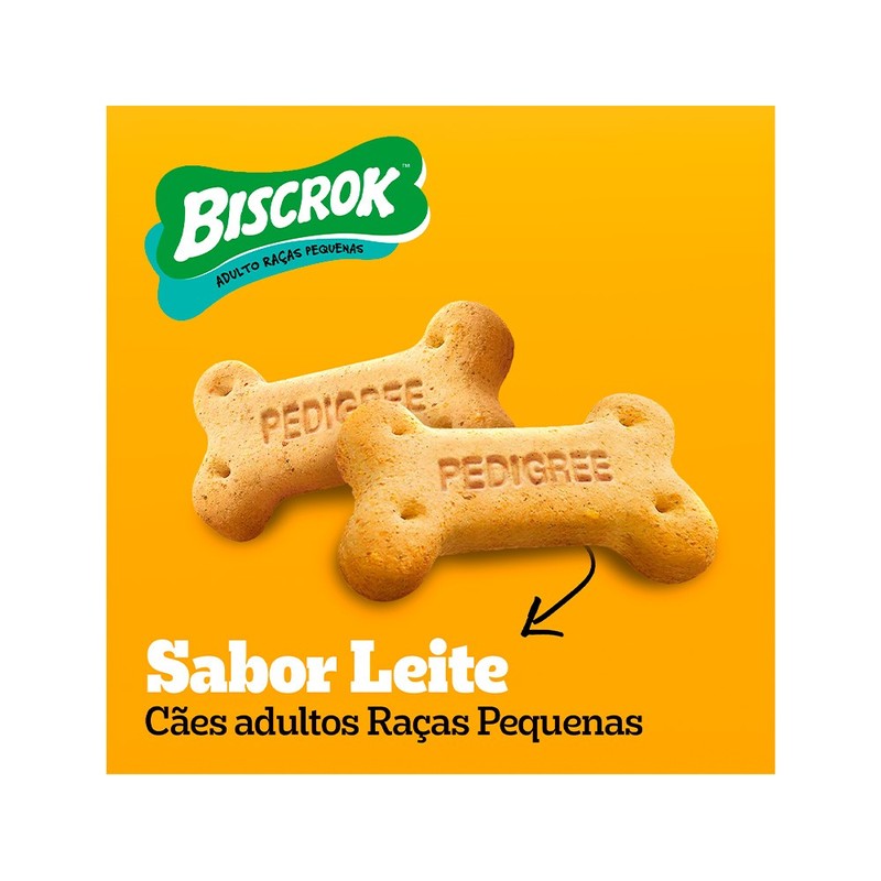 Biscoito Pedigree Biscrok Cães Adultos Raças Pequenas 
