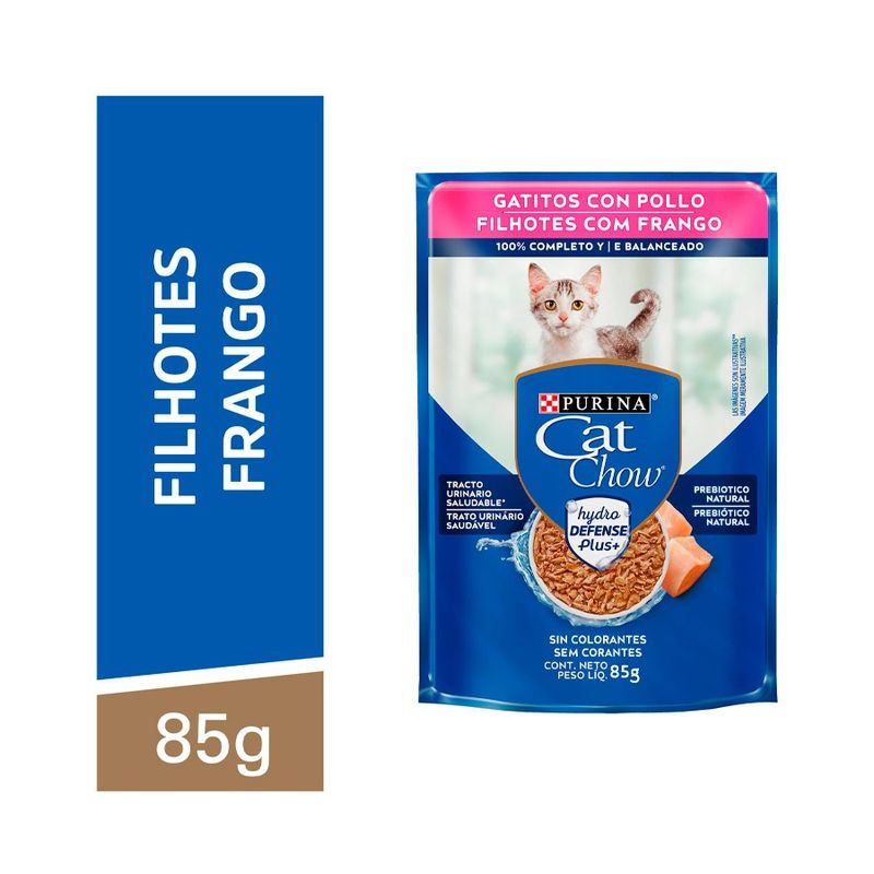 Alimento Úmido Sachê Cat Chow Filhotes Frango 85g Nestlé Purina