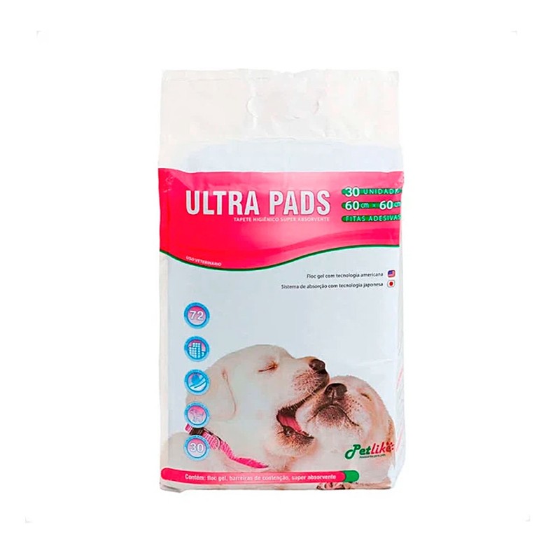 Tapete Higiênico Ultra Pads PetLike  -  30  unidades