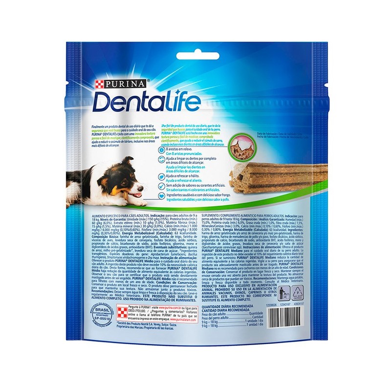 Petisco  DentaLife Cães Raças Médias 119g Nestlé Purina