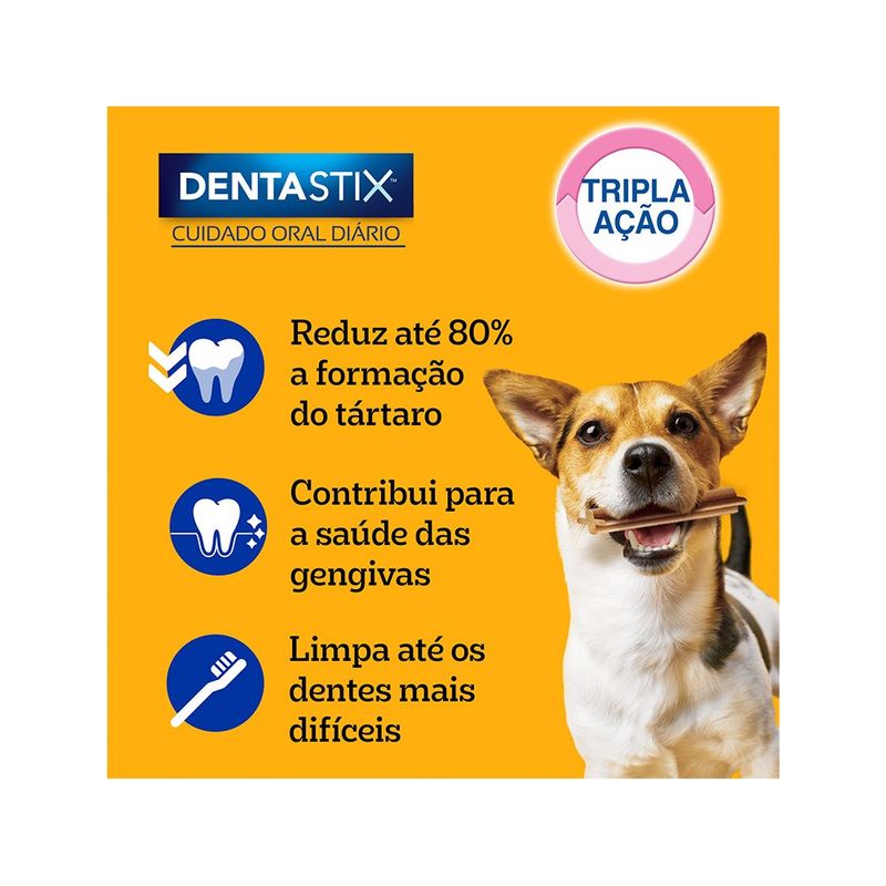 Petisco Pedigree Dentastix Cuidado Oral Cães Adultos Raças Pequenas 7 unidades 110g