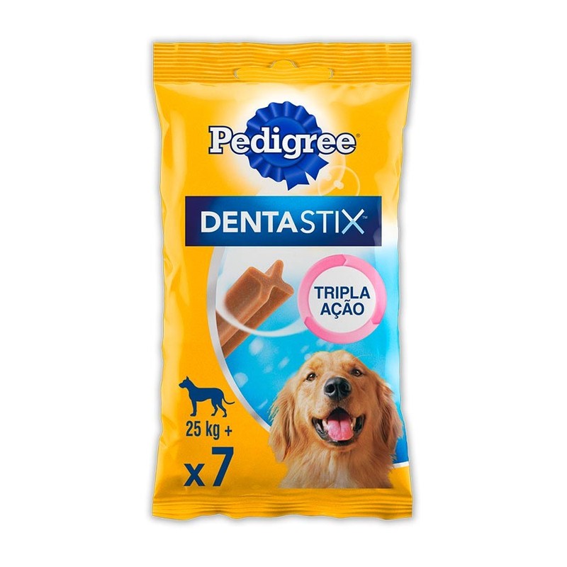 Petisco Pedigree Dentastix Cuidado Oral Cães Adultos Raças Grandes 7 Unidades 270g