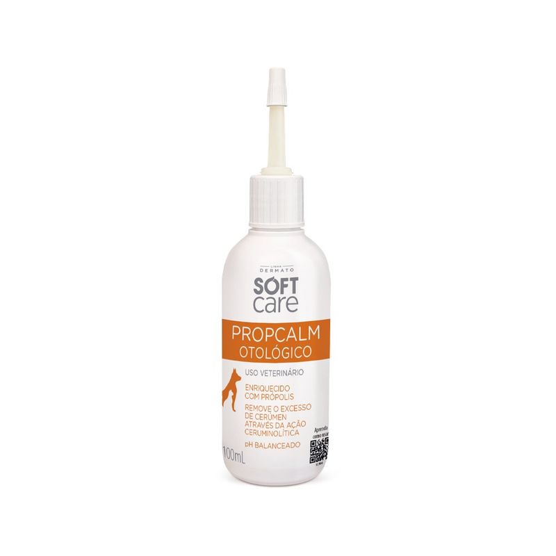 Propcalm Solução Otológico Limpeza Auricular Soft Care Pet Society 100ml