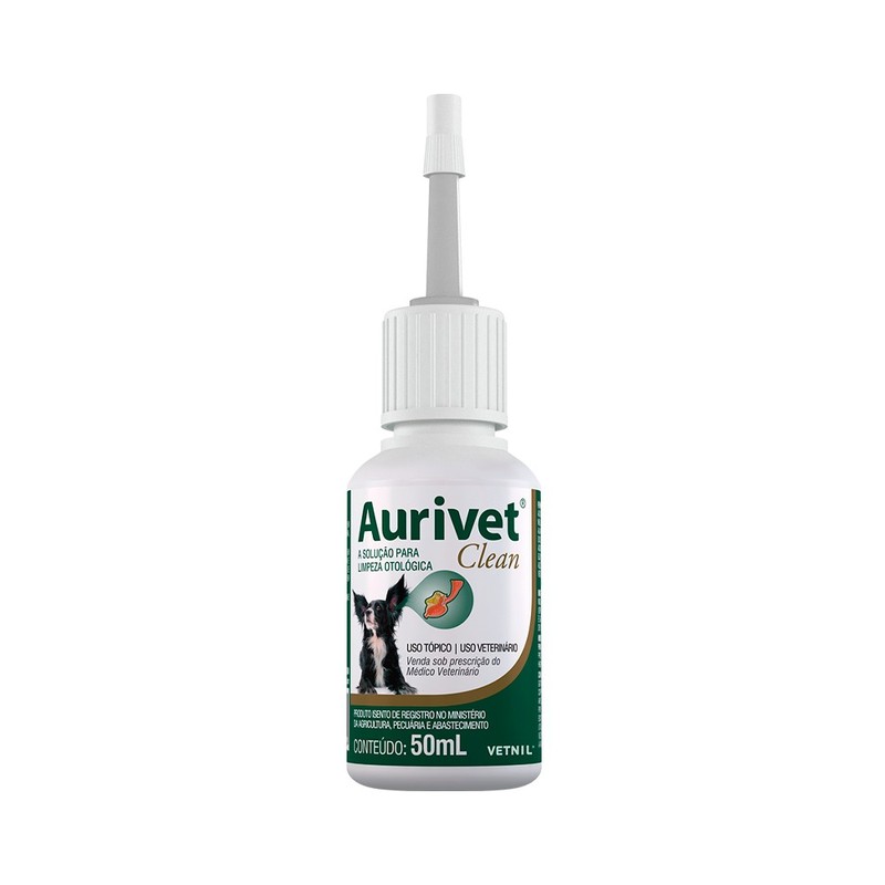 Aurivet Clean Solução Otológica Vetnil 50ml