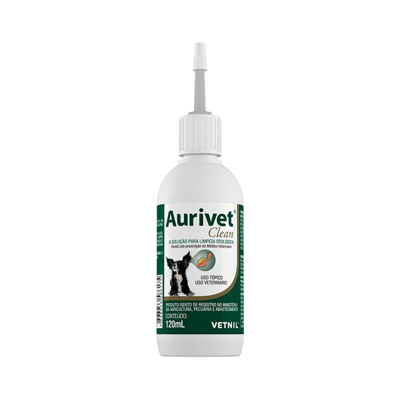 Aurivet Clean Solução Otológica Vetnil 120ml