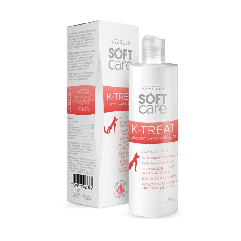 Condicionador Soft Care K-Treat Micelar para Cães e Gatos -  290ml