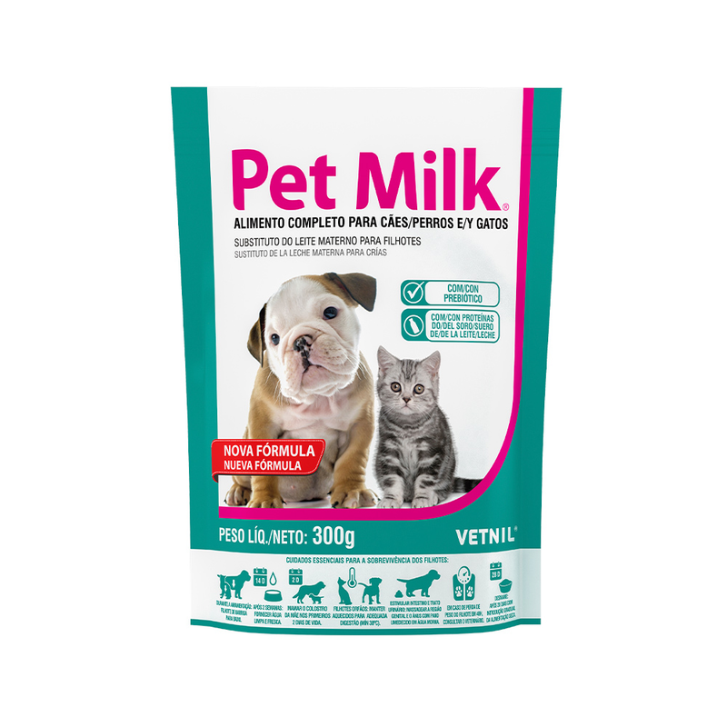 Pet Milk Suplemento Substituto do Leite Materno Vetnil 300g