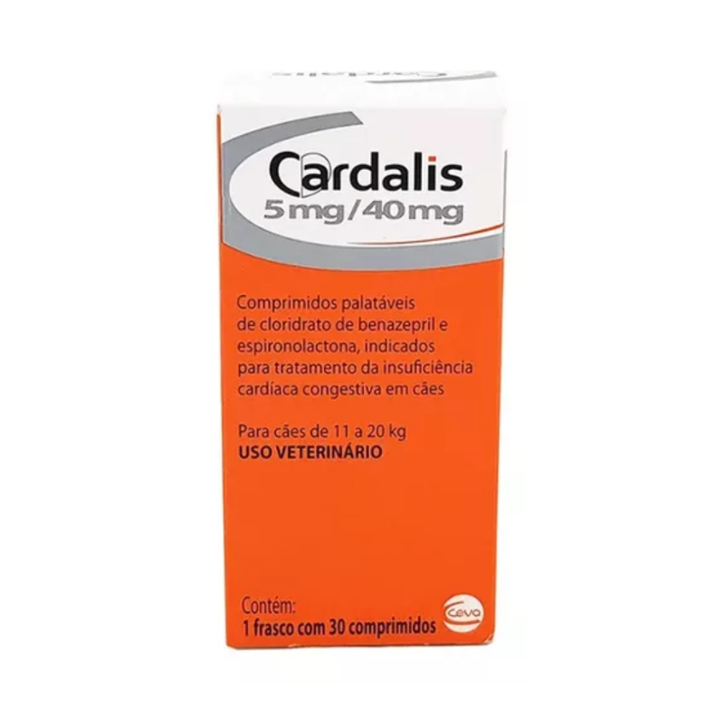 Cardalis 5mg/40mg Para Cães de 11 à 20kg Ceva 30 Comprimidos