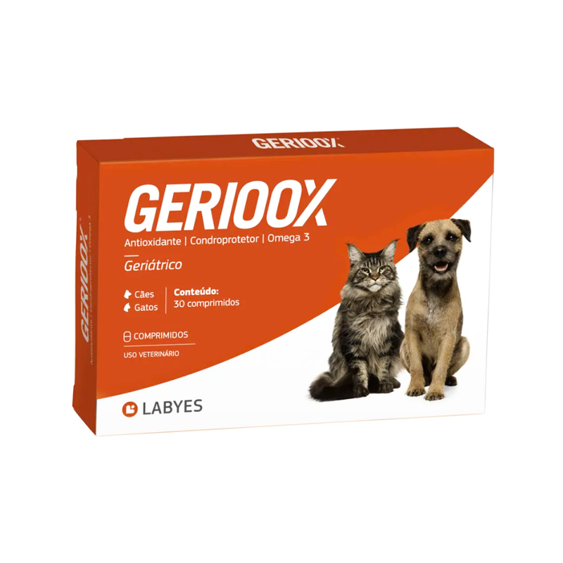 Gerioox Antioxidante Condroprotetor Cães e Gatos Labyes 30 comprimidos 