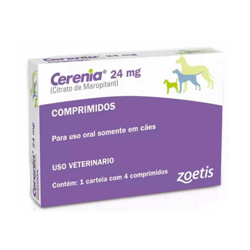 Cerenia 24mg Antiemético Zoetis 4 Comprimidos