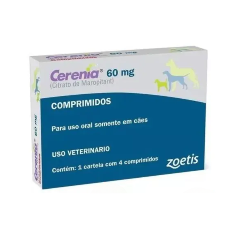 Cerenia 60mg Antiemético Zoetis 4 Comprimidos