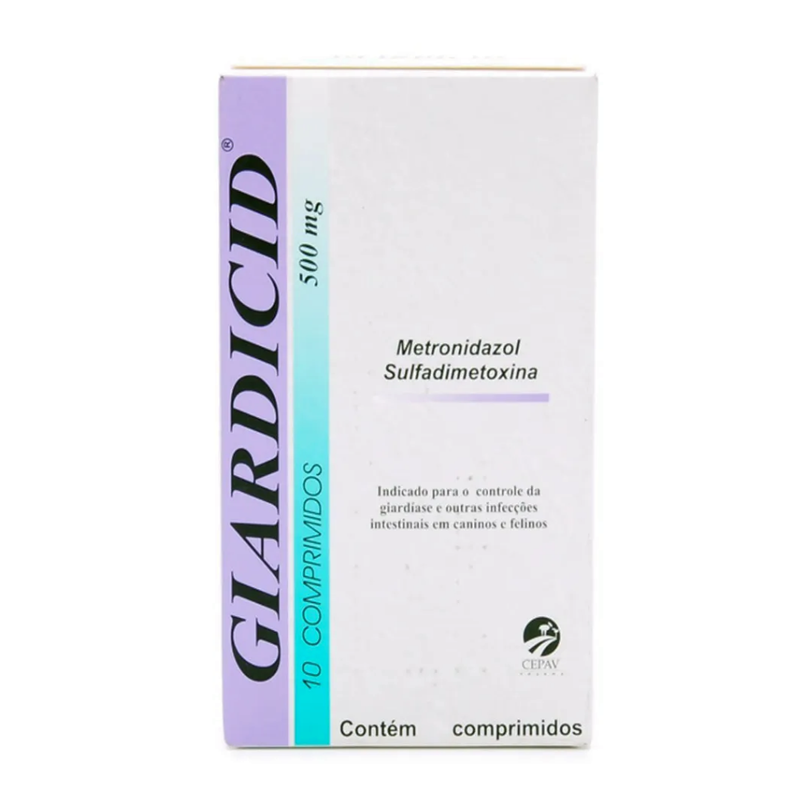 Giardicid Cães e Gatos Cepav 500mg 10 comprimidos