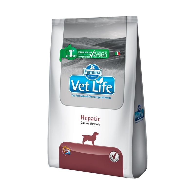 Ração Vet Life Natural Hepatic Cães 