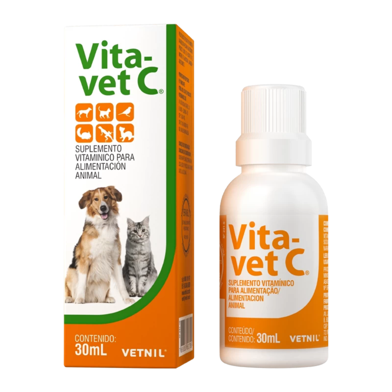 Vita Vet C Suplemento Vitamínico Vetnil Gotas 30ml