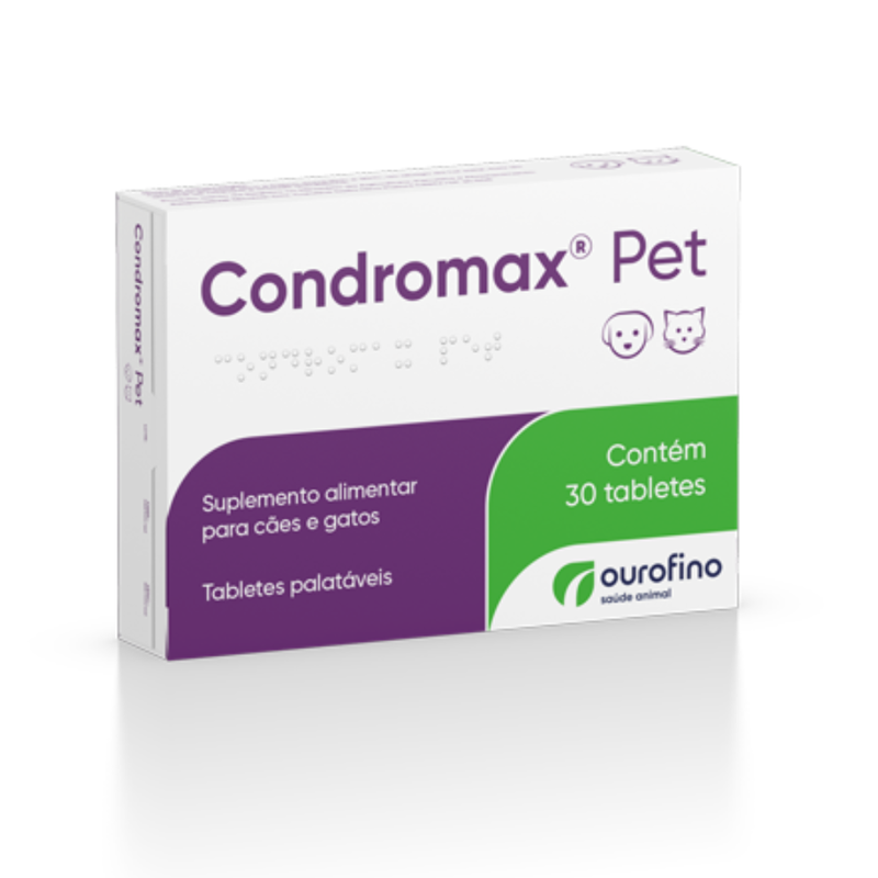 Condromax Pet Suplemento Alimentar Cães e Gatos 90 Comprimidos Ouro Fino
