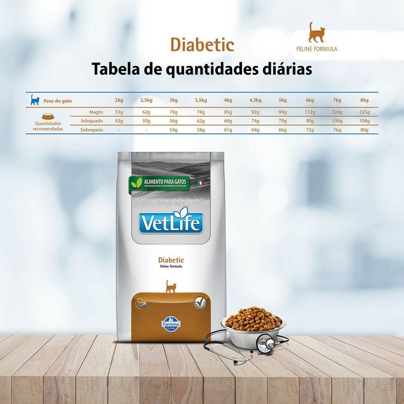 Ração Vet Life Natural Diabetic Gatos 2kg