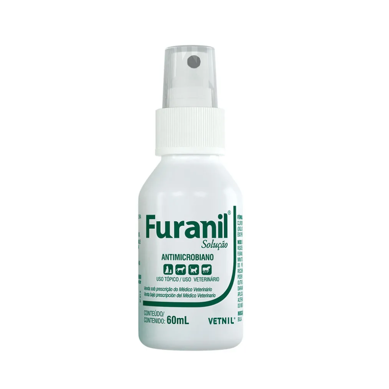 Furanil Solução Spray Antimicrobiano Cães e Gatos Vetnil 60ml