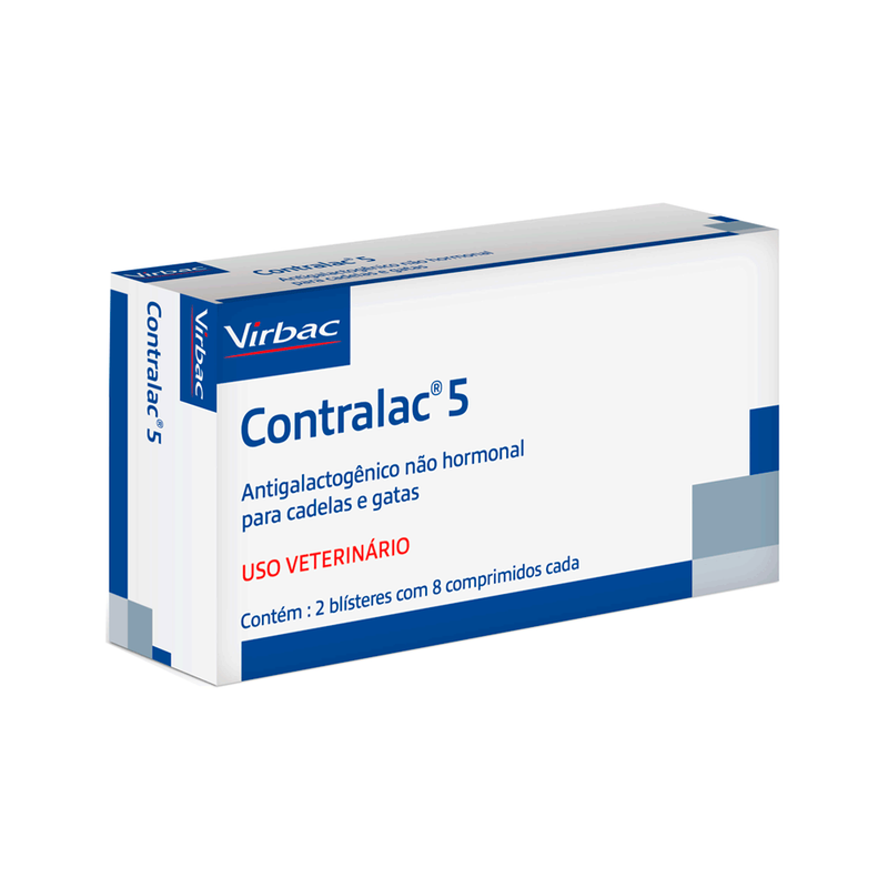 Contralac 5 Antigalactogênico 16 Comprimidos Virbac