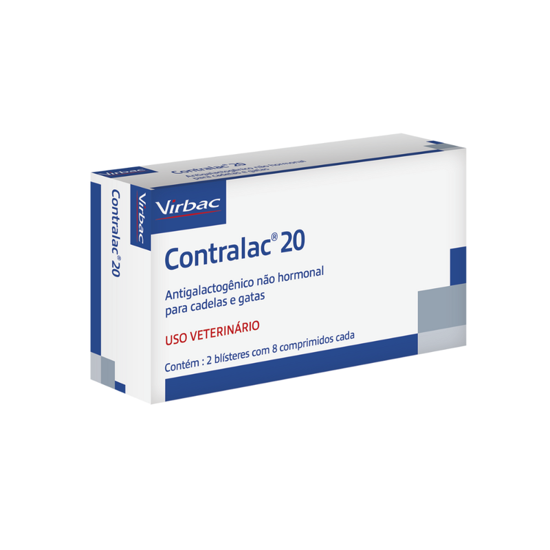 Contralac 20 Antigalactogênico 16 Comprimidos Virbac