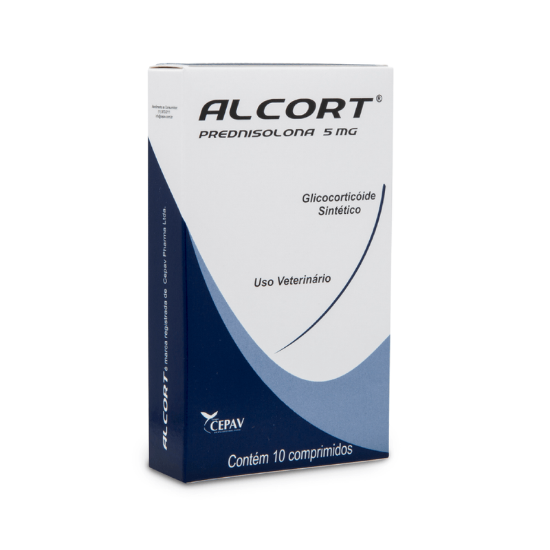 Alcort 5mg Anti-Inflamatório Cães Cepav 10 comprimidos
