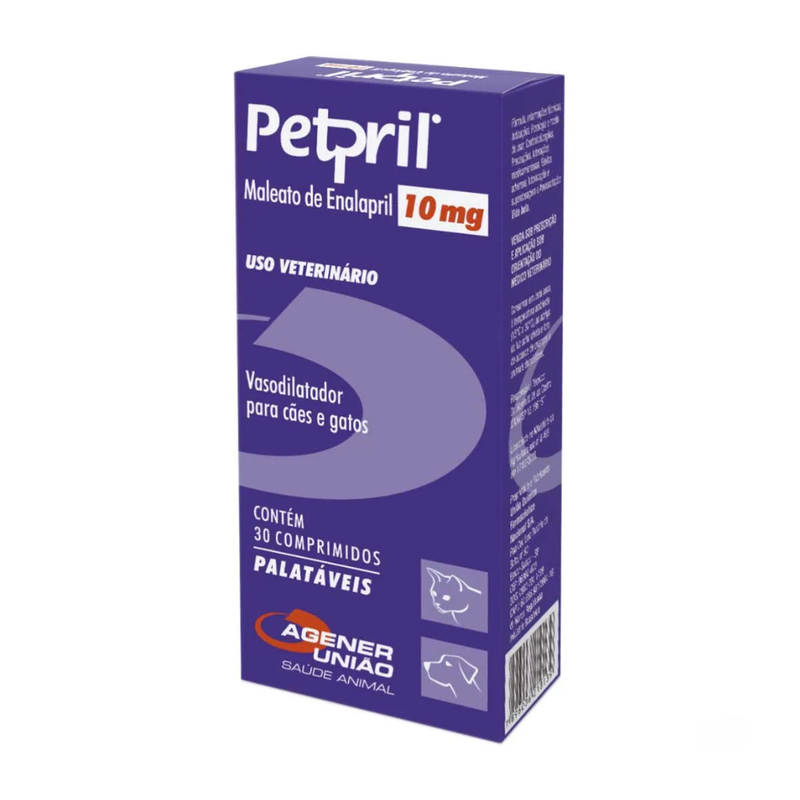 Petpril 10mg Vasodilatador Agener União 30 Comprimidos