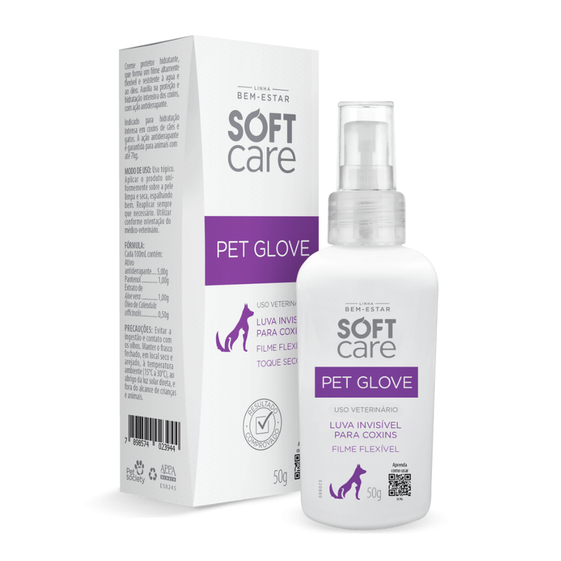 Pet Glove Loção Hidratante Soft Care Pet Society 50g