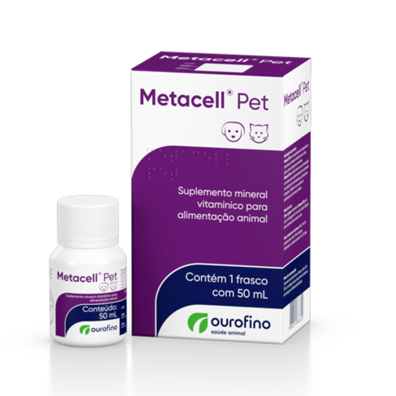 Metacell Pet Suplemento Cães e Gatos Ourofino 50ml