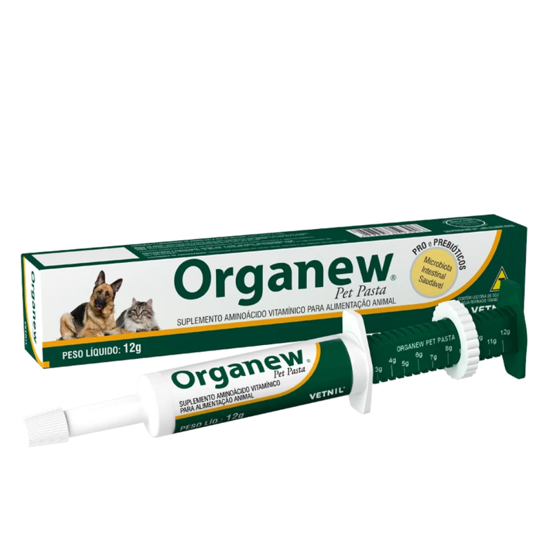 Organew Pet Pasta Suplemento Vitamínico Cães e Gatos Vetnil 12g